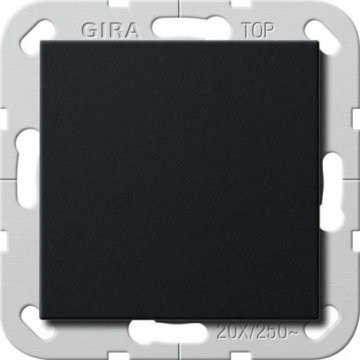 Gira wipschakelaar BS 20AX 2-polig - systeem 55 zwart mat (2836005)