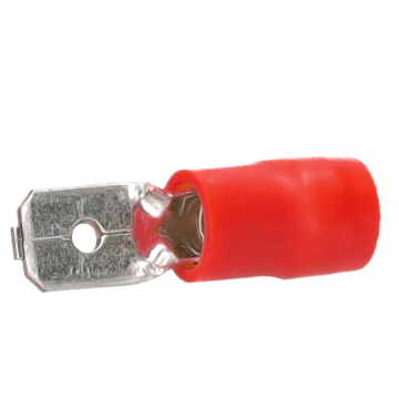 Intercable Q-serie DIN geïsoleerde vlaksteekhuls 0,5-1 mm² 2,8x0,8 messing - rood per 100 stuks (ICIQ128FS)