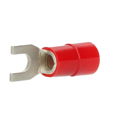 Intercable Q-serie DIN geïsoleerde vorkkabelschoen 0,5-1 mm² M4 vertind - rood per 100 stuks (ICIQ14G)