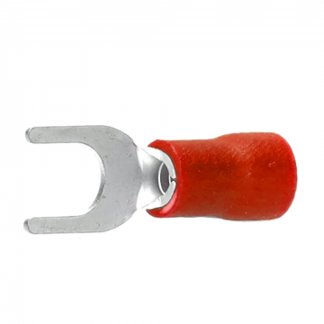 Intercable Q-serie DIN geïsoleerde vorkkabelschoen 0,5-1 mm² M5 vertind - rood per 100 stuks (ICIQ15G)