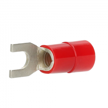 KLEMKO geïsoleerde vorkkabelschoen M3 voor 0,5-1,5 mm² PVC - rood per 100 stuks (100200)