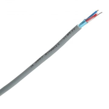 Dynamic signaalkabel afgeschermd Y(st)Y 1x2x0.8mm2 Dca-s2,d0,a3 grijs per meter