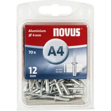 Novus popnagel A4 Ø4x12mm aluminium per 70 stuks (045-0071)