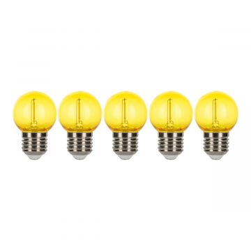 Bailey LED kogel E27 geel 0,6W 35lm IP44 ecopack 5pack (143039)