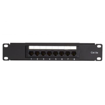 10 Inch CAT5e UTP patchpaneel - 8 poorts (DS-10Patch5-8UTP)