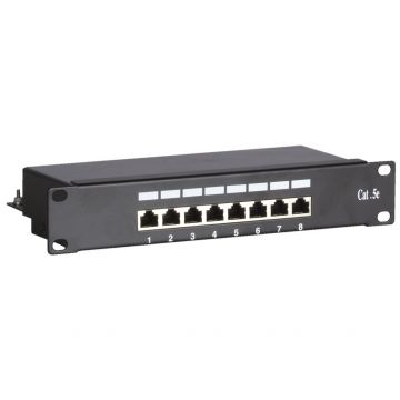 10 Inch CAT5e FTP patchpaneel - 8 poorts (DS-10Patch5-8FTP)