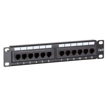 10 Inch CAT6 UTP patchpaneel - 12 poorts ( DS-10Patch6-12UTP)