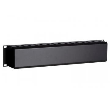 Metalen kabelgoot/houder met schuifbare bedekking plaat voor 19 inch patchkast - 2U (DS-1902-2U)