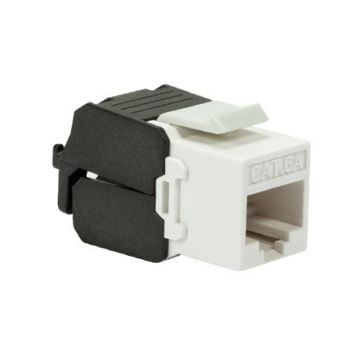 CAT6a UTP Keystone Connector - Toolless - Zwart/Wit (DS-KC-UTP6A-TL-Z)