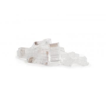 RJ45 connector CAT6 unshielded - alleen voor stugge kern - per 10 stuks (DC-RJ45-UTP6S-10)