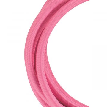 Bailey textielsnoer 3 meter 2x0.75 mm2 - roze (139684)