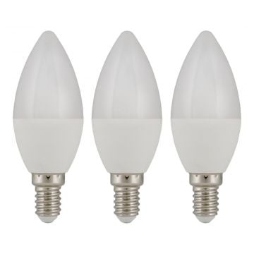 Bailey LED lamp kaars E14 5.5W 470lm warm wit 2700K - per 3 stuks (145220)