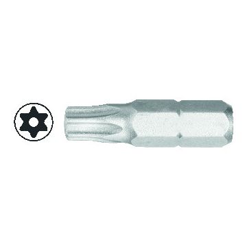 Wekador bit torx met gat TX10 25mm 1/4" tamper pro - set van 10 stuks (BTX25-1/4NR10 tamper)