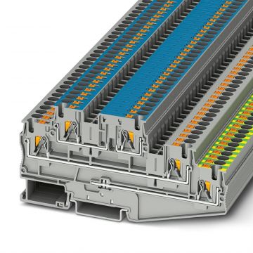 Phoenix Contact rijgklem aarde met push-in aansluiting 4 mm² - per 50 stuks (PT 4-PE/L/N)