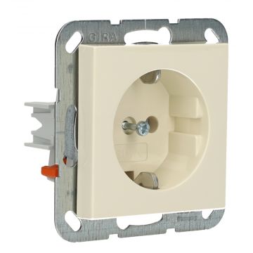 Gira stopcontact met randaarde 1-voudig - systeem 55 creme wit (446601)