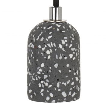 Bailey hanglamp Terrazzo E27 met 1,5 meter textielsnoer - donkergrijs (142539)