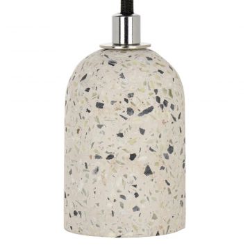 Bailey hanglamp Terrazzo E27 met 1,5 meter textielsnoer - wit (142540)