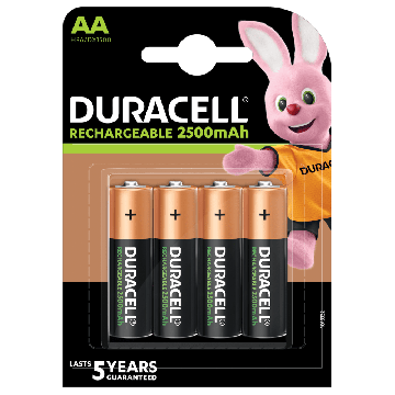 Duracell oplaadbare batterijen Ultra AA 1,2V - verpakking 4 stuks (D057043)