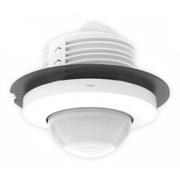 Niko Aanwezigheidsmelder P41LR, 230 V, secundair, 32-37 m, 360°, SnapFit, wit voor inbouw (353-701021)