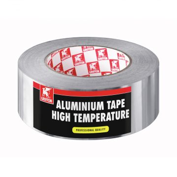 GRIFFON High Temperature 120°C hittebestendige aluminium tape 10cm - rol 50 meter (6300097)