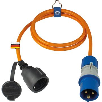 Schwabe cee adapterkabel 3-polig naar schuko 230V IP44 1,5m (62435)