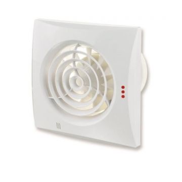 Siku inbouwventilator Quiet met timer wand/plafondmontage Ø100mm 25dB 97m3/h (30411)