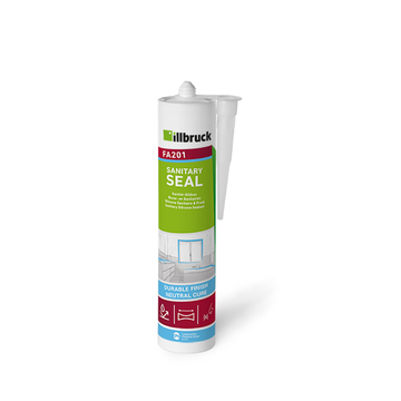 illbruck sanitairkit siliconenkit bouwkit - koker 310ml - transparant/grijs (FA201)