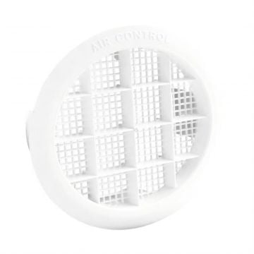 AIR CONTROL ventilatierozet inbouw 100mm kunststof 71cm2 - wit (20201091)