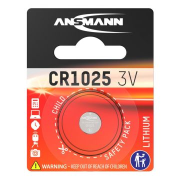 Ansmann batterij lithium knoopcel CR1025 / 3V - verpakking per 1 stuk (1516-0005)