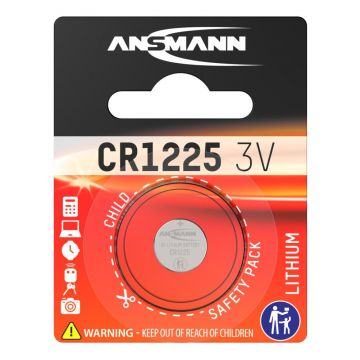 Ansmann batterij lithium knoopcel CR1225 / 3V - verpakking per 1 stuk (1516-0008)