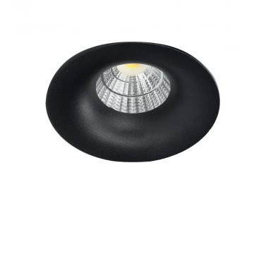 LED Republic waterdichte verdiepte inbouwspot rond zwart 5W 450lm 2000K-3000K DTW incl. driver IP65 zaagmaat Ø75mm - diameter 85mm