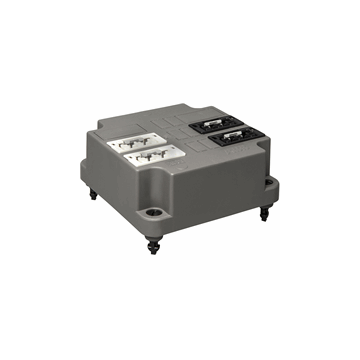 ABB Installatiedozen en -kasten deksel 3640 met winsta connector 2x3 zwart & 2x3 wit - grijs (3640KB22 S)