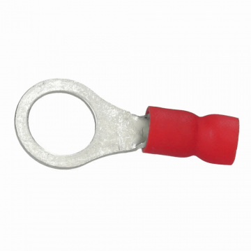 Cimco geïsoleerde ringkabelschoen recht rood 0,5-1,0mm2 - gat M8 per 100 stuks (180027)