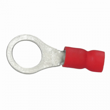 Cimco geïsoleerde ringkabelschoen recht rood 0,5-1,0mm2 - gat M10 per 100 stuks (180029)