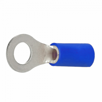 Cimco geïsoleerde ringkabelschoen recht blauw 1,5-2,5mm2 - gat M4 per 100 stuks (180034)