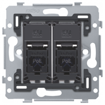 Niko Basiselement - Draagring 2xRJ45 Cat6 (170-79262)