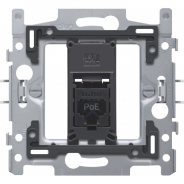 Niko sokkel UTP PoE+ contactdoos 1-voudig Cat6A vlakke uitvoering voor klauwbevestiging (170-66171)