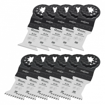 Qblades multitool zaagblad hout Starlock SL93 - 5x SL04 en 6x SL06 set van 11 stuks ( QBL382578)