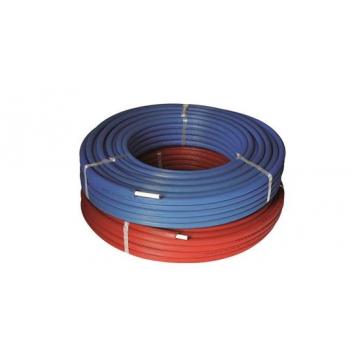 Henco meerlagenbuis met isolatie 10mm blauw alupex systeembuis 32mm x 3,0mm - op rol 25 meter (25-ISO9-32-BL)