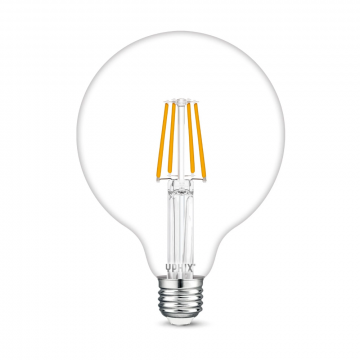 Yphix LED lamp filament bol E27 4.5W 470lm warm wit 2700K dimbaar (50510443)