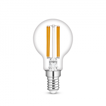 Yphix LED lamp filament helder bol E14 4.5W 470lm warm wit 2700K dimbaar (50510612)