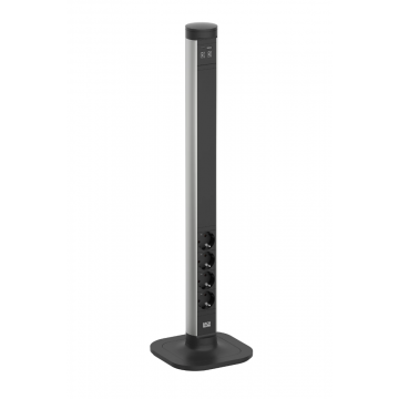 Bachmann CYCLE Pole L energiezuil 4-voudig + USB A/C 2.5 meter excl. voet (709.101)