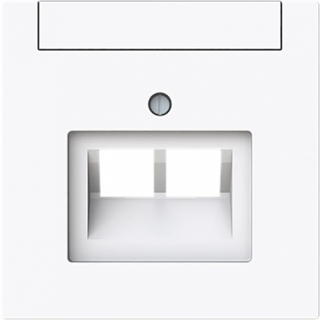 ABB Busch-Jaeger centraalplaat voor datadoos 2 x RJ45 - Art Linear studiowit (1803-02-44G)