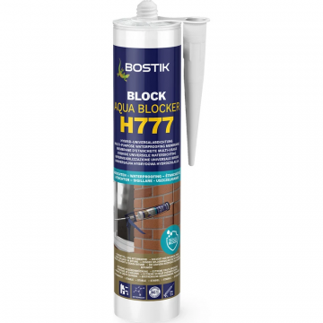 Bostik aqua blocker H777 universele waterdichte hybride SMP coating - koker 290ml - grijs (30621372)