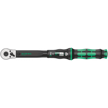 Wera draaimomentsleutel click-torque C2 met omschakelratel instelbaar 1/2" 20-100Nm (05075621001)