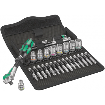 Wera dopsleutelset metrisch 8100 SA 6 zyklop speed-ratelset 1/4" - 28‑delig (05004016001)