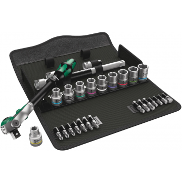 Wera dopsleutelset metrisch 8100 SC 6 zyklop speed-ratelset, 1/2" - 28-delig (05004076001)