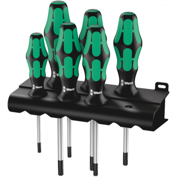 Wera schroevendraaierset 367/6 TORX Kraftform Plus met houder TX10-TX40 - 6‑delig (05028062001)