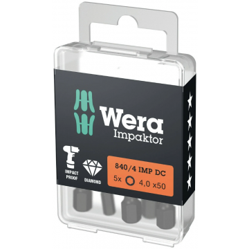 Wera bit impact inbus 4x50mm 1/4" -  5 stuks (05057644001)