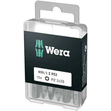 Wera bit pozidriv PZ2 25mm 1/4" - per 10 stuks (05072404001)